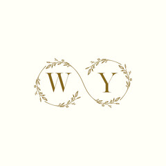 Canvas Print - WY infinity wedding logo initial logo design which is good for branding