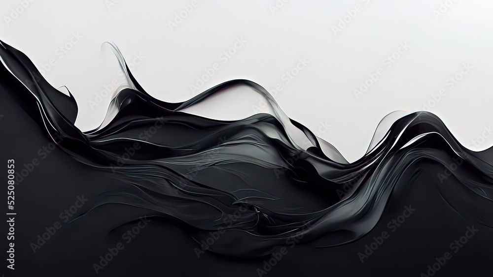 Black and white abstract paint brush wallpaper. 4k background with ...