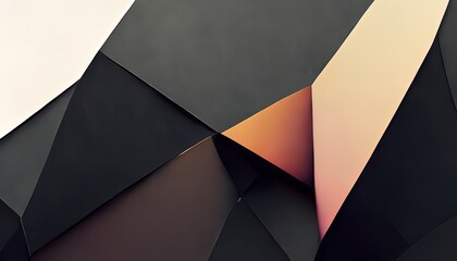 Wall Mural - Polygonal shapes, web design, 4k wallpaper. Colorful pastel colors with black, random geometric shapes. Ideal for web illustration. Clean modern.