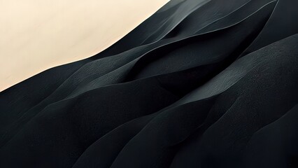 Wall Mural - minimal black wallpaper with pastel color. dark, clean, modern shapes with pastel orange, yellow col