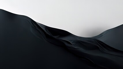Wall Mural - Black and white 4k texture. Minimal clean modern wallpaper. Perfect background with abstract fluid shapes.
