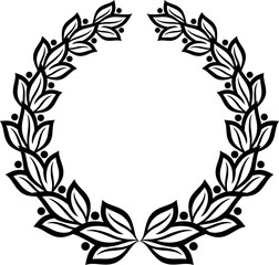 Wall Mural - Victory symbol, isolated laurel wreath