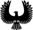 Falcon bird, isolated heraldry eagle