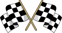 Checkered Race Flag Flat Vector Illustration