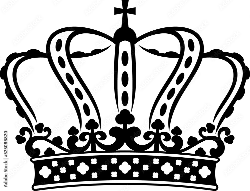 Monarchy symbol isolated royal crown Stock Illustration | Adobe Stock