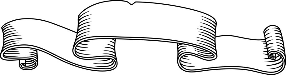 Wall Mural - empty banner, parchment or paper manuscript