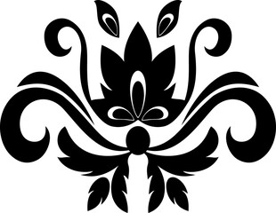 Wall Mural - floral filigree vector silhouette design element