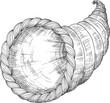 Cornucopia Thanksgiving day symbol horn of plenty