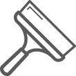 Wide spatula isolated putty knife outline icon