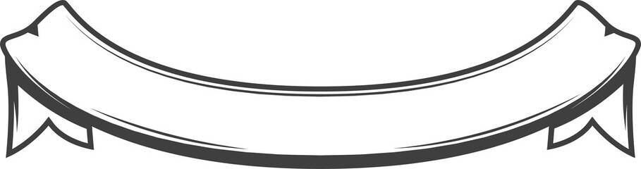 Wall Mural - banner or ribbon with spare place isolated frame