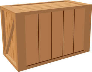 Wall Mural - Cargo shipping timber closed warehouse crate icon