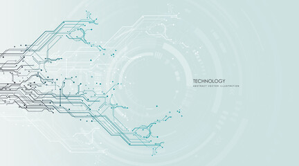Circuit board   futuristic  technological processes  digital technology background  vector illustration  