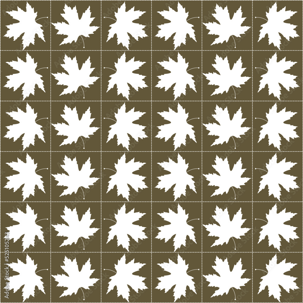 Autumn Maple Leaves Vectors. Seamless pattern with green maple leaves ...