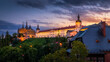 Sunset in city of Kutna Hora, st. Barbora cathedral, Czech Republic