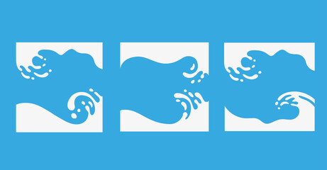 Wave milk vector illustration for banner or frame element