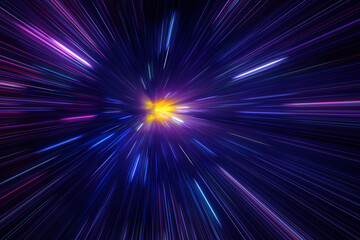 Wall Mural - time warp, traveling in space. spacetime traveling concept. physical science