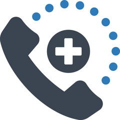 Wall Mural - Emergency medical call icon