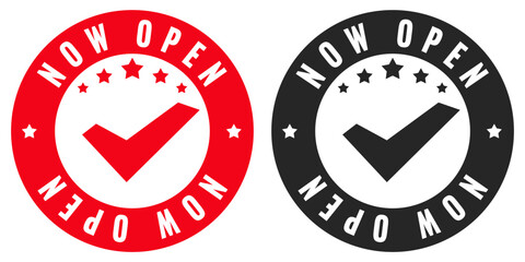 Sticker - Now open sale sticker set