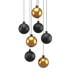 Wall Mural - golden christmas ball. 3d rendering.
