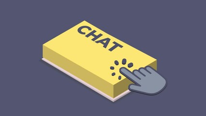 Aufkleber - Chat computer keyboard key. Keyboard keys icon button. Keys, button