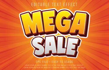 Wall Mural - Mega sale editable text effect