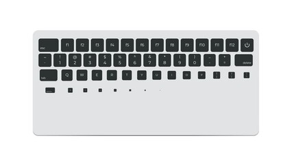 Poster - Modern flat web template with keyboard template on white background