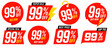 © stickerside - Set of different 99 off percentage promotion badge