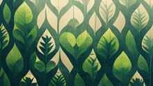 Abstract Hand Drawn Green Forest. Pencil Artwork Of Leafs. Watercolor. Natural Background. Natural Backdrop On Paper. Painted. High Quality.
