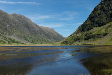 Wall Mural - landscape with lake and mountains in Scotland