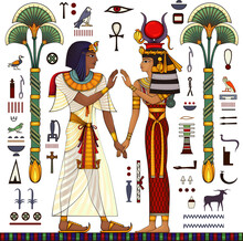 Egyptian Ancient Symbol.Religion Icon.Egypt Deiteis.Culture.Design Element.