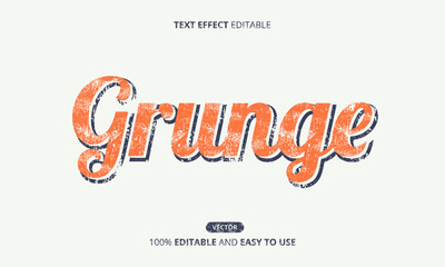 grunge text effect editable