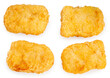 Fried chicken nugget isolated on white background, Fried nugget on white With clipping path.