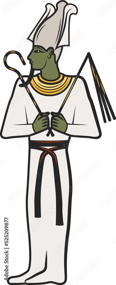 Ancient Egypt god Osiris isolated fertility deity Stock Illustration ...