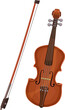 Violoncello isolated violin fiddle with bow