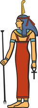 Ancient Egypt God Of Trust, Justice Isolated Maat