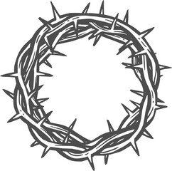 Wall Mural - Christian religion icon, Jesus crown of thorns