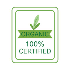 Sticker - organic certified label design