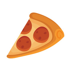 Wall Mural - pizza slice icon