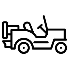 Wall Mural - Modern line icon of a jeep