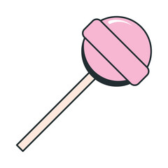 Poster - pink round lollipop