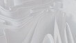 © RocknRoller Studios - Abstract wallpaper formed from White 3D Waves. Light 3D Render.