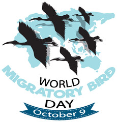 Sticker - World Migratory Bird Day Banner Concept