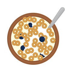 Wall Mural - cereal breakfast icon