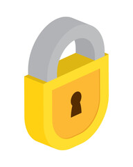 Sticker - padlock isometric icon