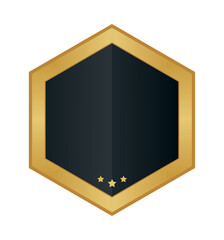 Wall Mural - gold border shield