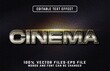 Cinema 3d realistic text effect premium vectors