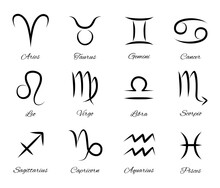 Vector Set Of Astrologic Horoscope Zodiac Signs