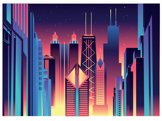 Wall Mural - Chicago skyline