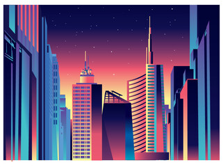 Fototapete - Milan skyline vector illustration
