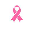 Leinwandbild Motiv Vector pink ribbon cross Breast cancer day sign in women Cancer fighting ideas